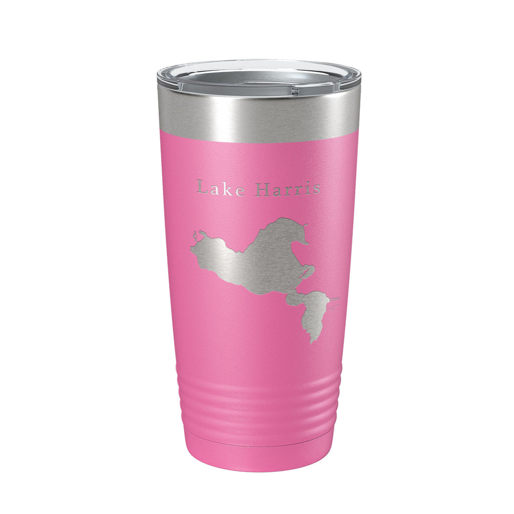 Lake Harris Map Tumbler Travel Mug Insulated Laser Engraved Coffee Cup Florida 20 oz