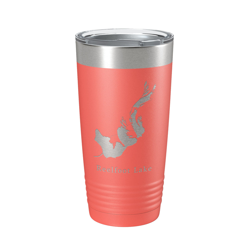Reelfoot Lake Map Tumbler Travel Mug Insulated Laser Engraved Coffee Cup Tennessee Kentucky 20 oz