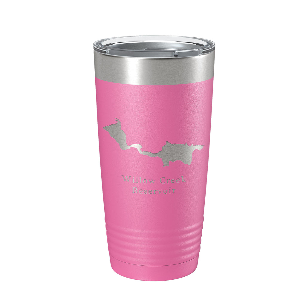 Willow Creek Reservoir Arapaho Tumbler Lake Map Travel Mug Insulated Laser Engraved Coffee Cup Colorado 20 oz
