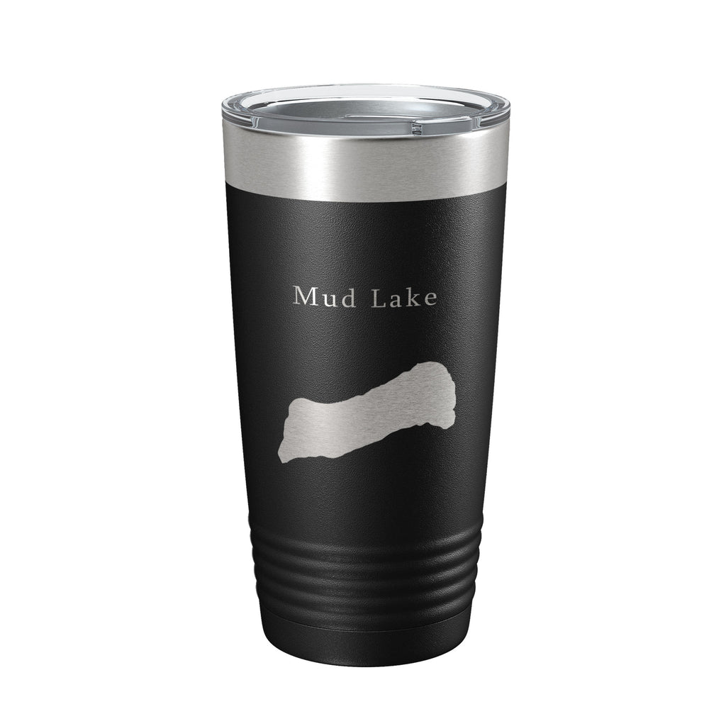 Mud Lake Map Tumbler Travel Mug Insulated Laser Engraved Coffee Cup Maine 20 oz