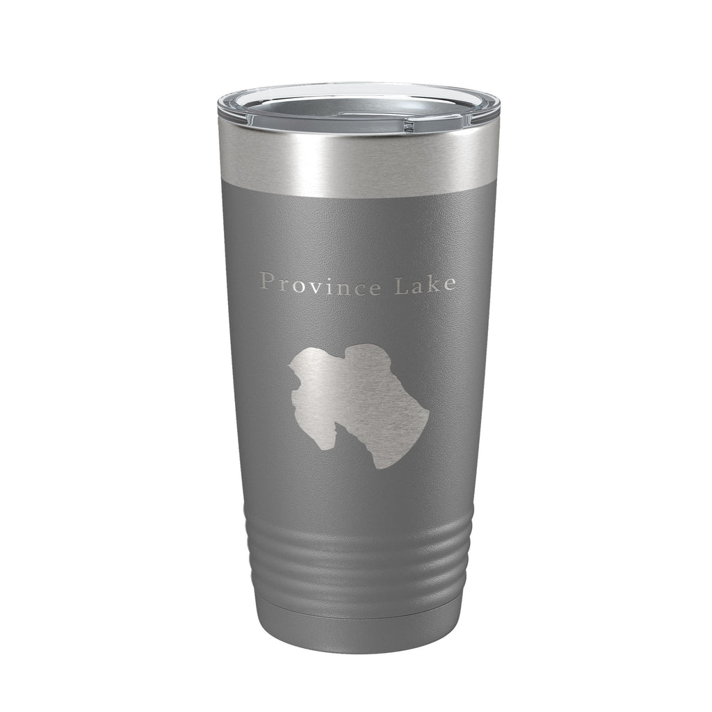 Province Lake Map Tumbler Travel Mug Insulated Laser Engraved Coffee Cup Maine 20 oz