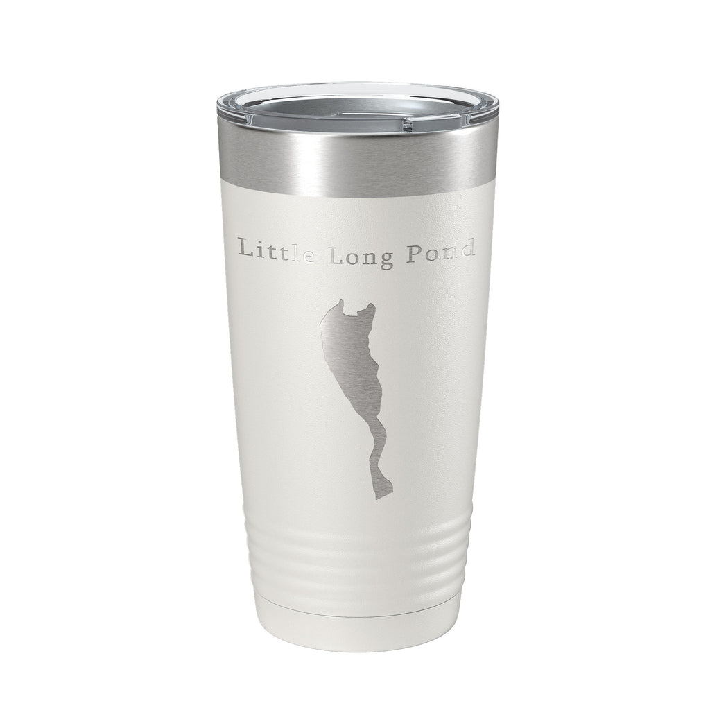 Little Long Pond Tumbler Lake Map Travel Mug Insulated Laser Engraved Coffee Cup Acadia Maine 20 oz