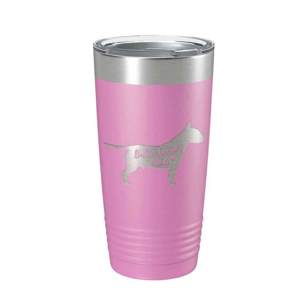 Bull Terrier Mom Tumbler Dog Travel Mug Gift Insulated Laser Engraved Coffee Cup 20 oz