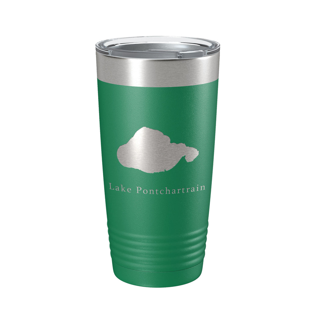 Lake Pontchartrain Map Tumbler Travel Mug Insulated Laser Engraved Coffee Cup New Orleans, Louisiana 20 oz