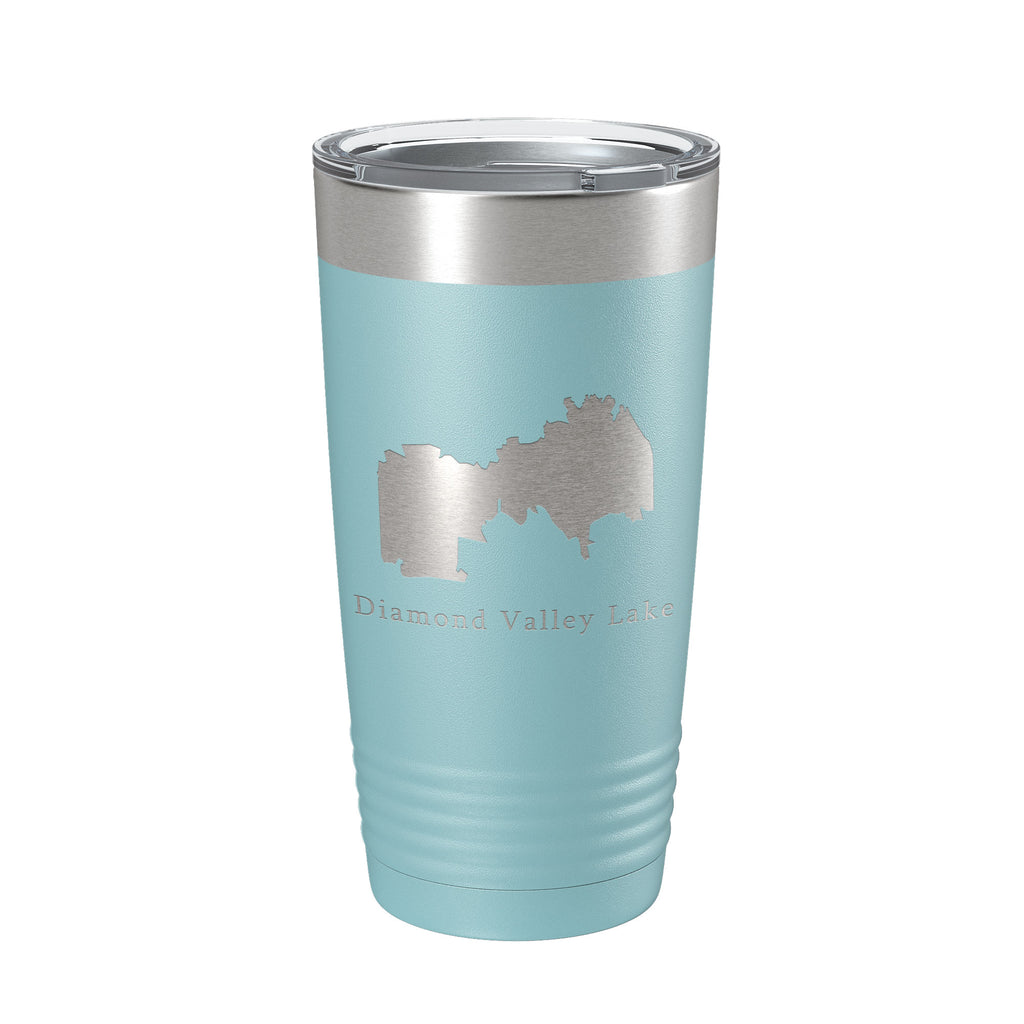 Diamond Valley Lake Map Tumbler Travel Mug Insulated Laser Engraved Coffee Cup California 20 oz