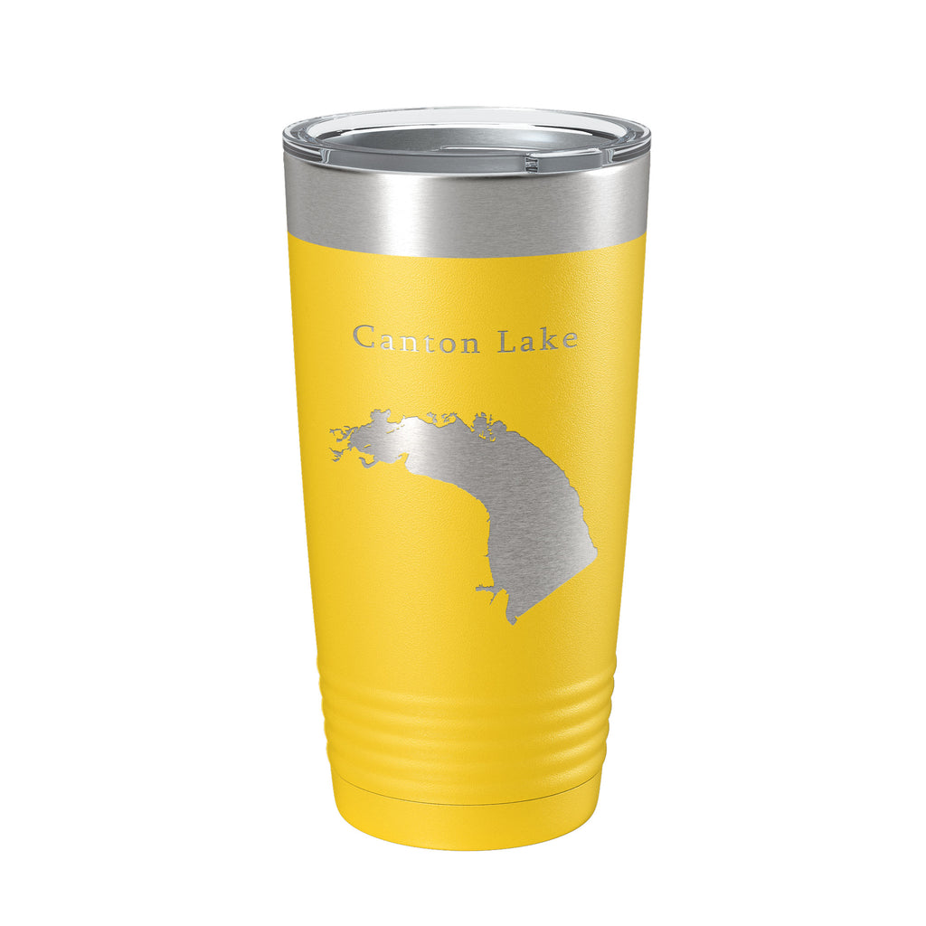 Canton Lake Map Tumbler Travel Mug Insulated Laser Engraved Coffee Cup Oklahoma 20 oz