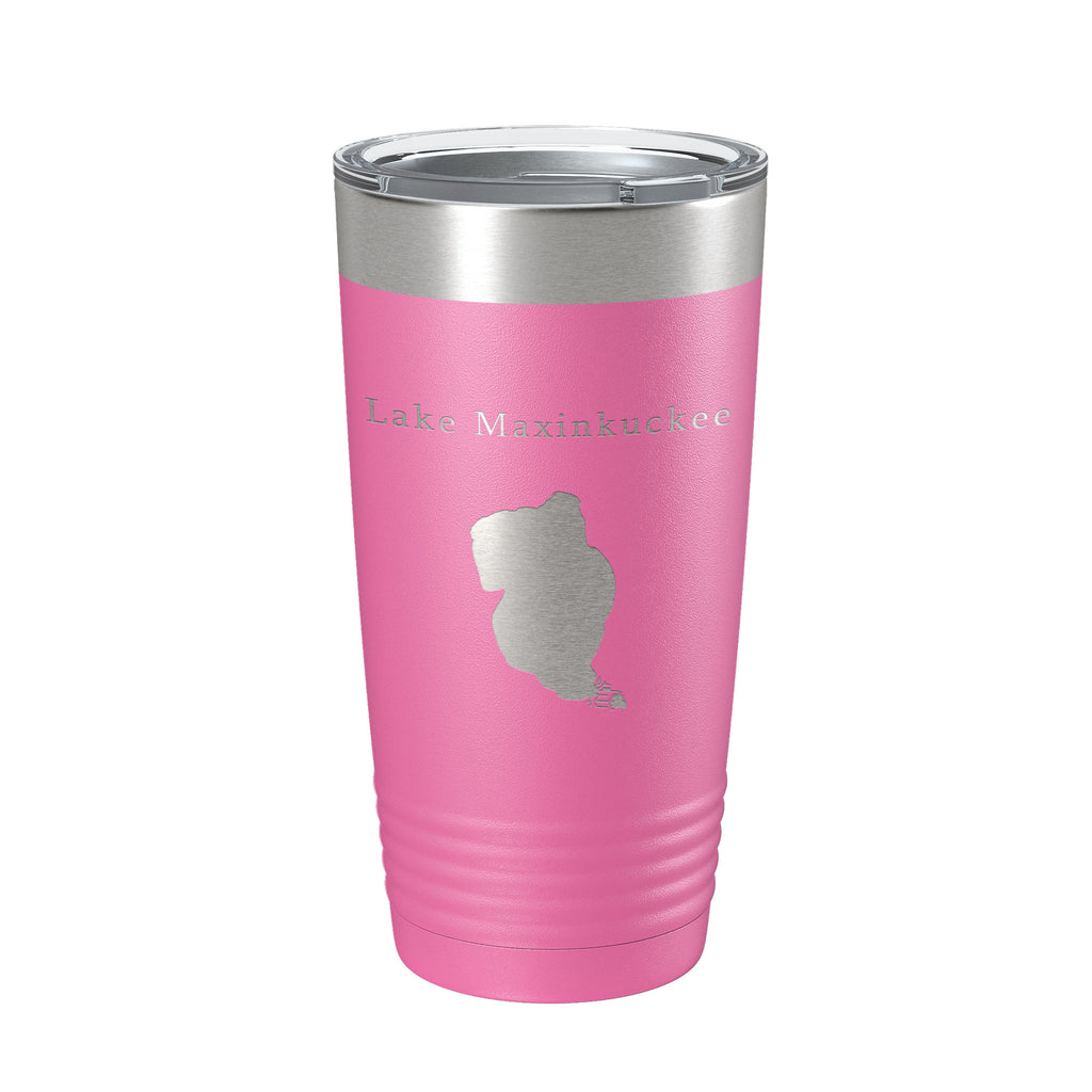 Lake Maxinkuckee Map Tumbler Travel Mug Insulated Laser Engraved Coffee Cup Indiana 20 oz