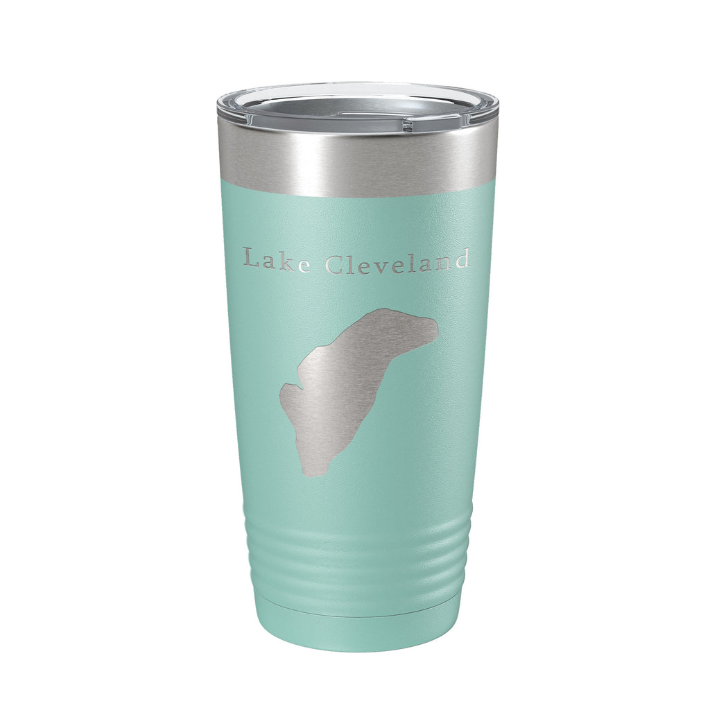 Lake Cleveland Map Tumbler Travel Mug Insulated Laser Engraved Coffee Cup Idaho 20 oz