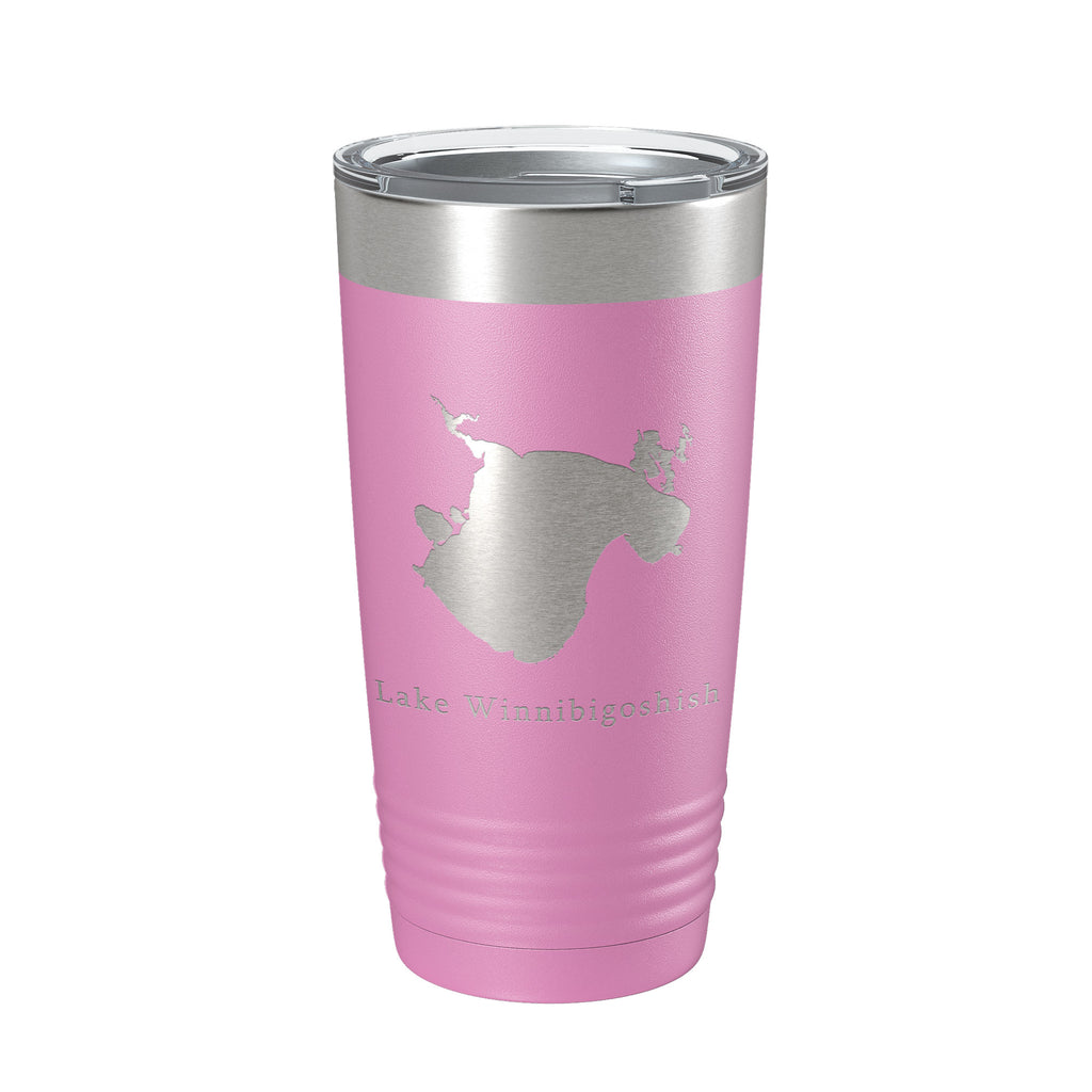 Lake Winnibigoshish Map Tumbler Travel Mug Insulated Laser Engraved Coffee Cup Minnesota 20 oz
