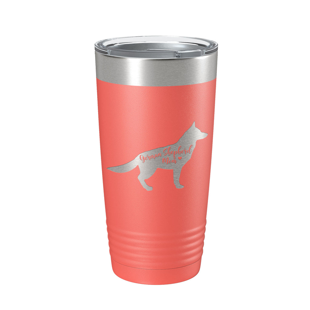 German Shepherd Mom Tumbler Dog Travel Mug Gift Insulated Laser Engraved Coffee Cup 20 oz