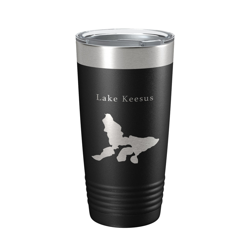 Lake Keesus Map Tumbler Travel Mug Insulated Laser Engraved Coffee Cup Wisconsin 20 oz