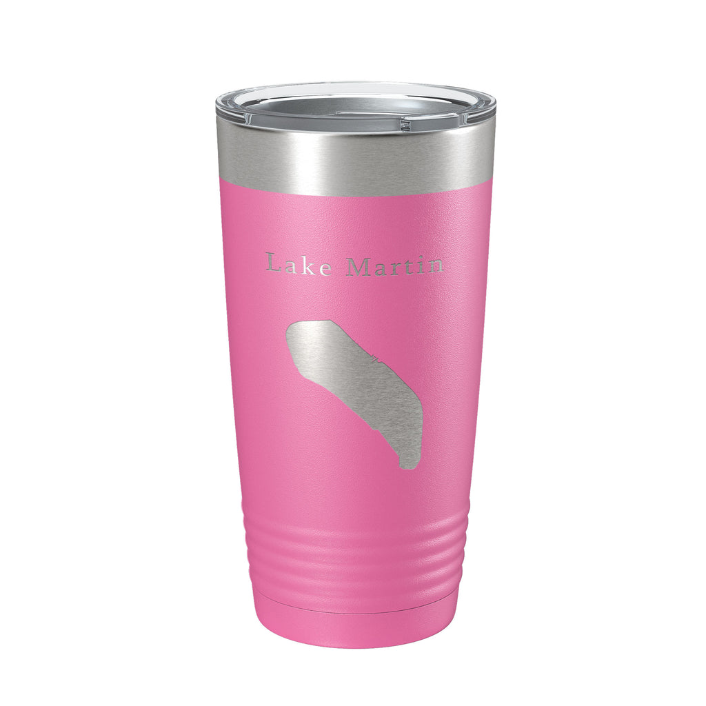 Lake Martin Map Tumbler Travel Mug Insulated Laser Engraved Coffee Cup Louisiana 20 oz