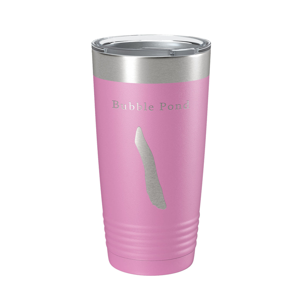 Bubble Pond Tumbler Lake Map Travel Mug Insulated Laser Engraved Coffee Cup Acadia Maine 20 oz