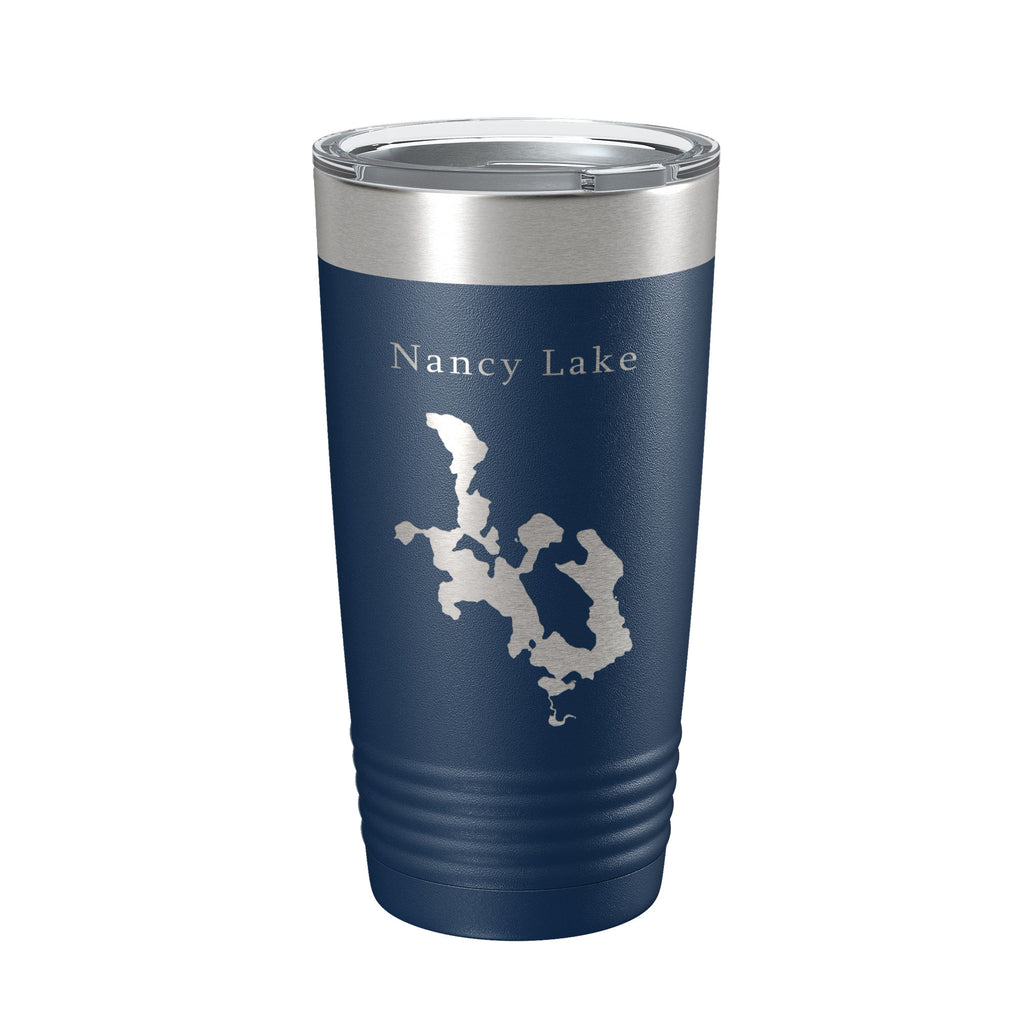 Nancy Lake Map Tumbler Travel Mug Insulated Laser Engraved Coffee Cup Alaska 20 oz