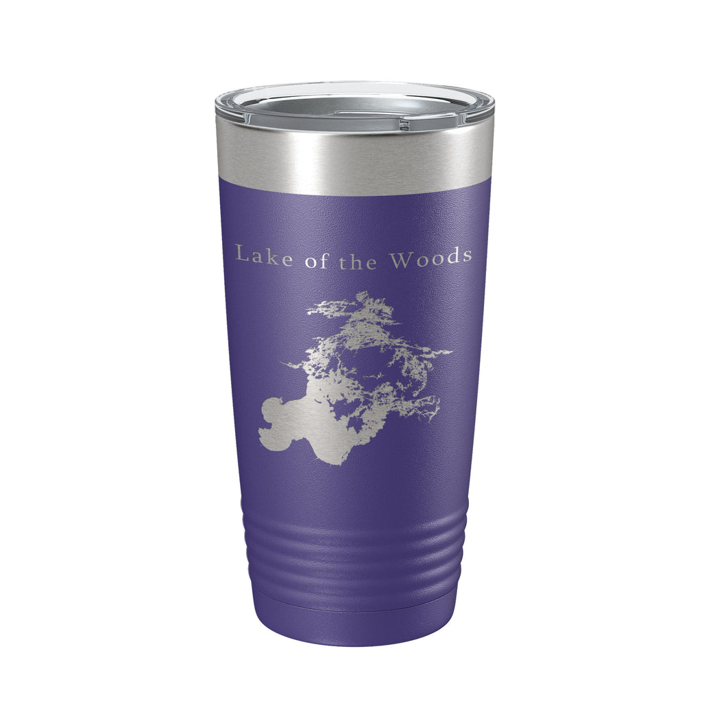 Lake of the Woods Map Tumbler Travel Mug Insulated Laser Engraved Coffee Cup Minnesota 20 oz