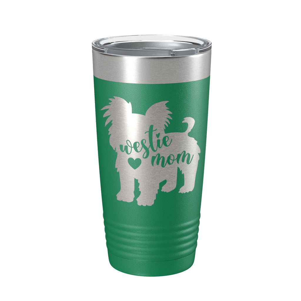 Westie Dog Mom Tumbler West Highland White Terrier Travel Mug Gift Insulated Laser Engraved Coffee Cup 20 oz