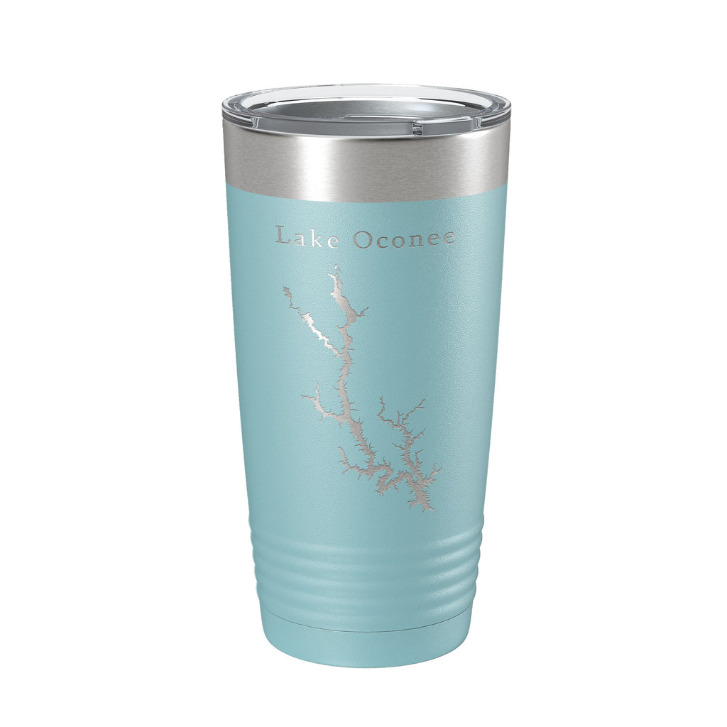 Lake Oconee Map Tumbler Travel Mug Insulated Laser Engraved Coffee Cup Georgia 20 oz