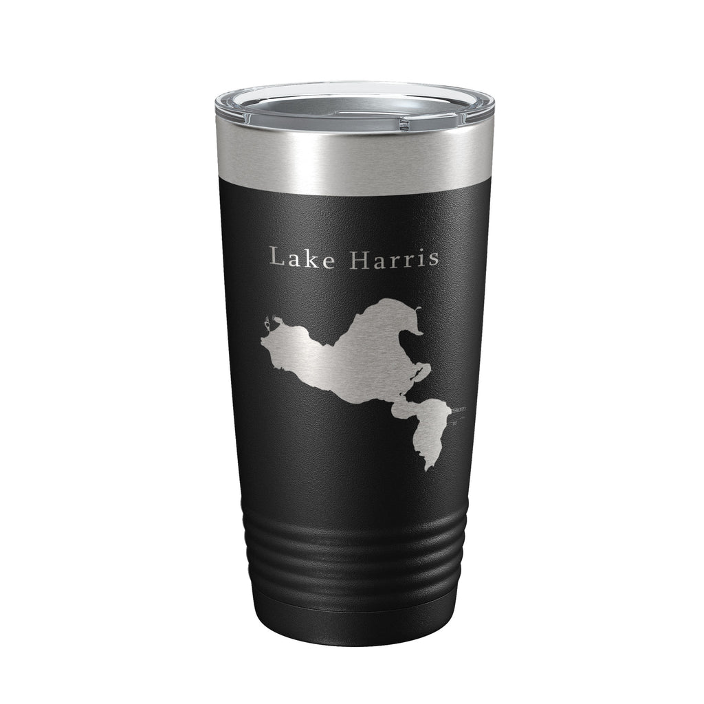 Lake Harris Map Tumbler Travel Mug Insulated Laser Engraved Coffee Cup Florida 20 oz