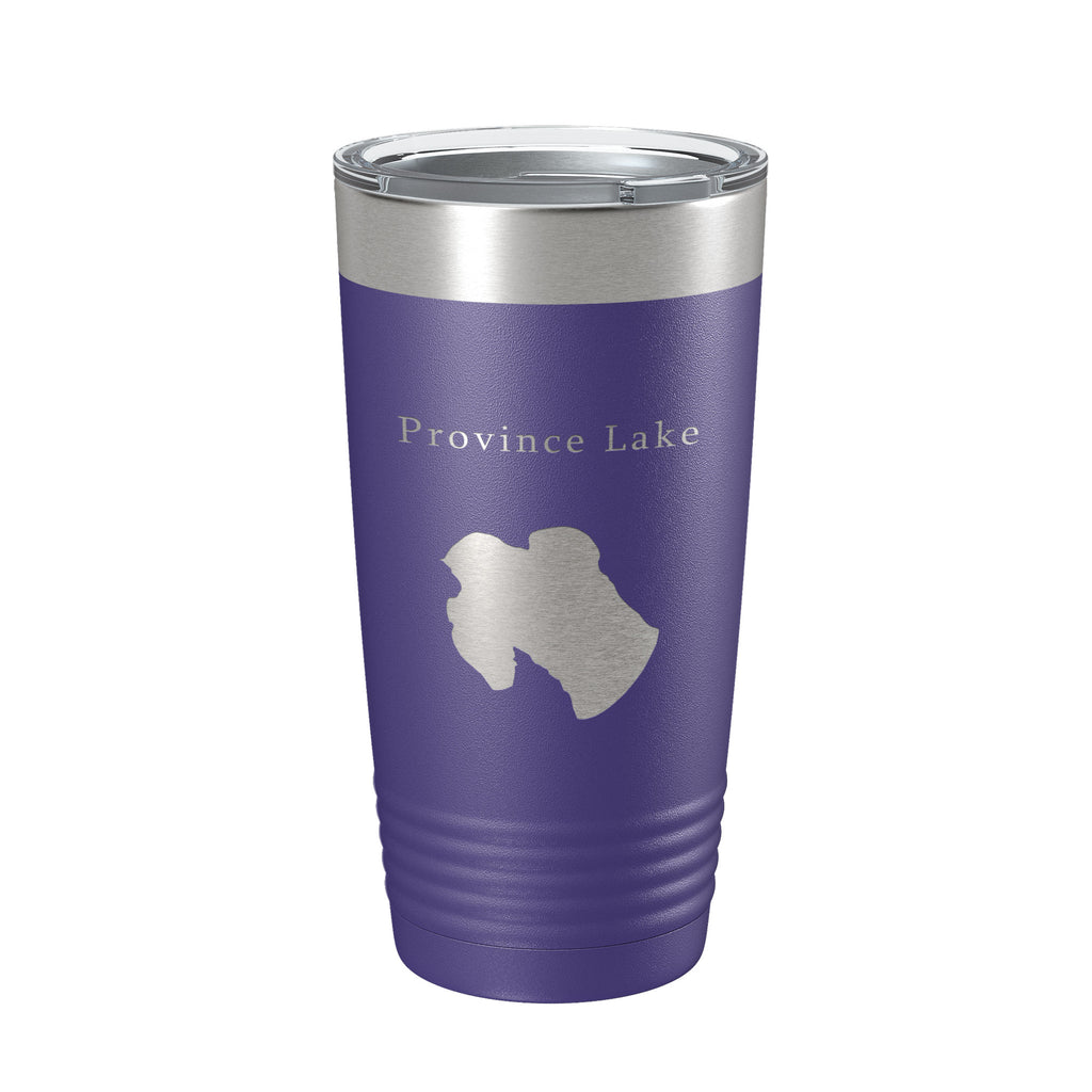 Province Lake Map Tumbler Travel Mug Insulated Laser Engraved Coffee Cup Maine 20 oz