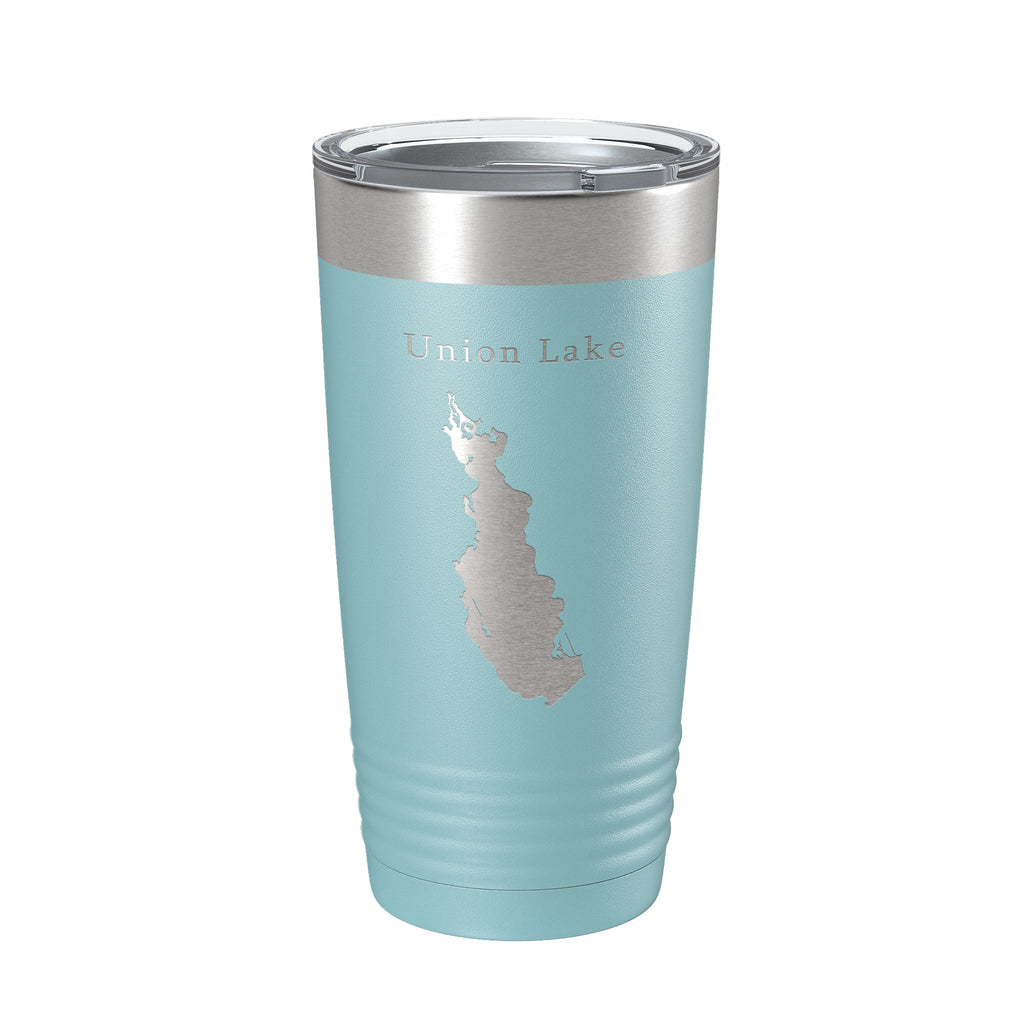 Union Lake Map Tumbler Travel Mug Insulated Laser Engraved Coffee Cup New Jersey 20 oz