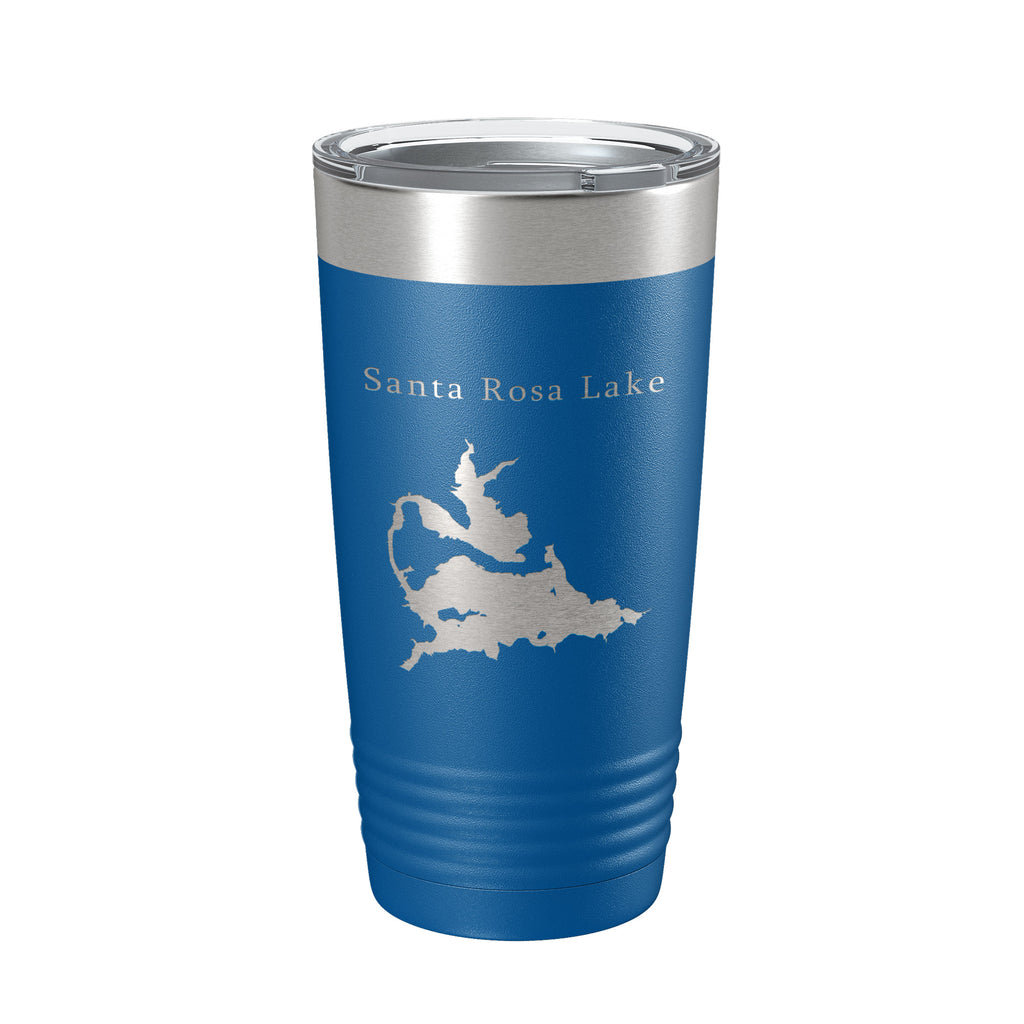 Santa Rosa Lake Map Tumbler Travel Mug Insulated Laser Engraved Coffee Cup New Mexico 20 oz