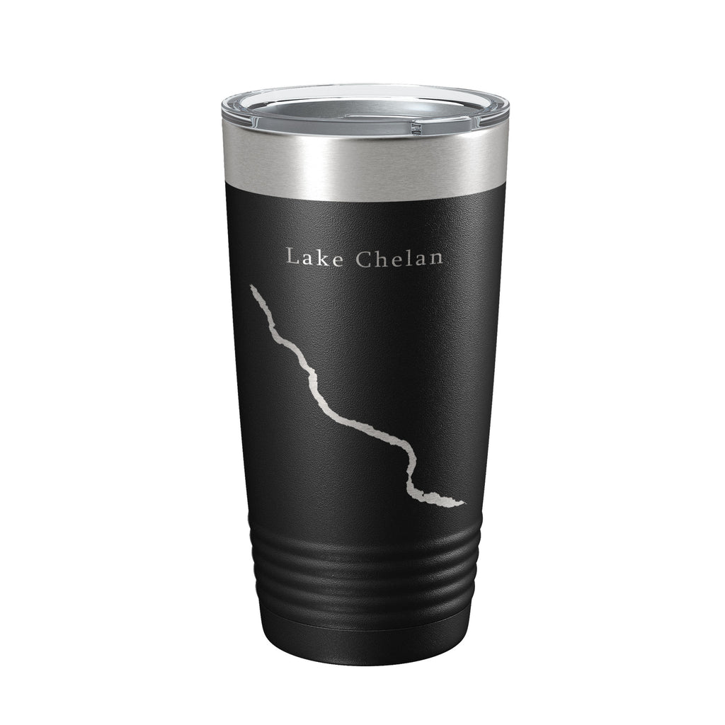 Lake Chelan Map Tumbler Travel Mug Insulated Laser Engraved Coffee Cup Washington 20 oz