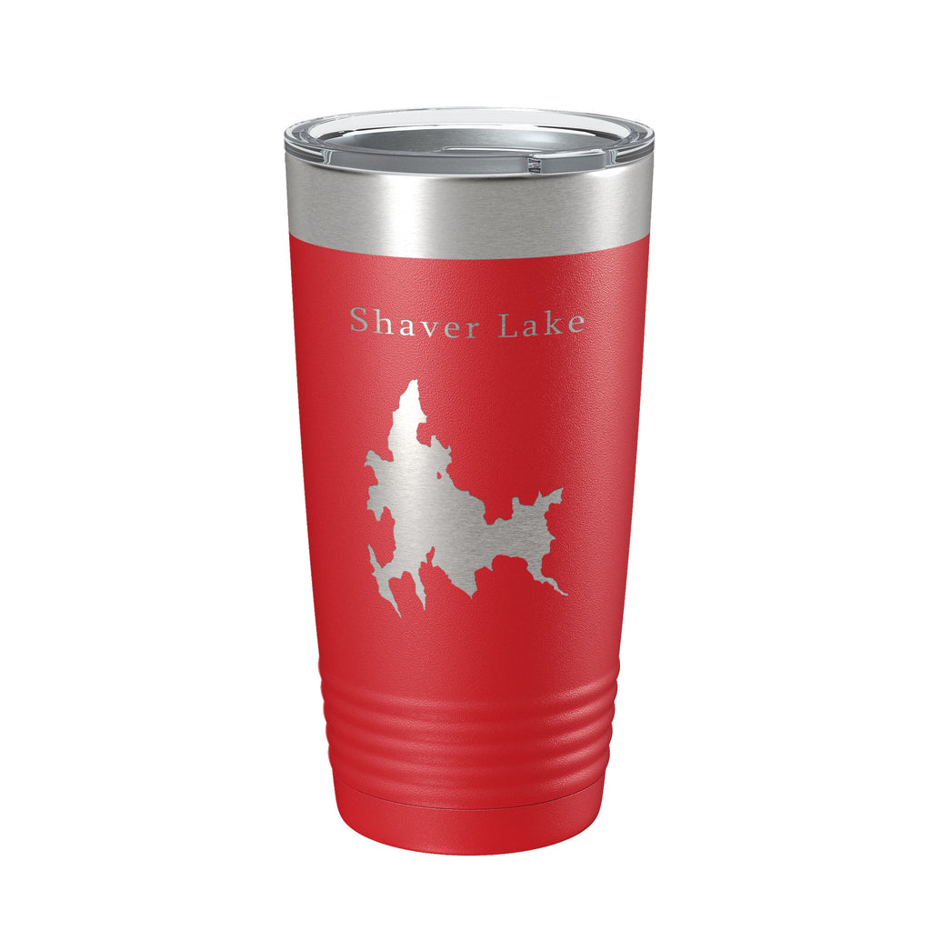 Shaver Lake Map Tumbler Travel Mug Insulated Laser Engraved Coffee Cup California 20 oz
