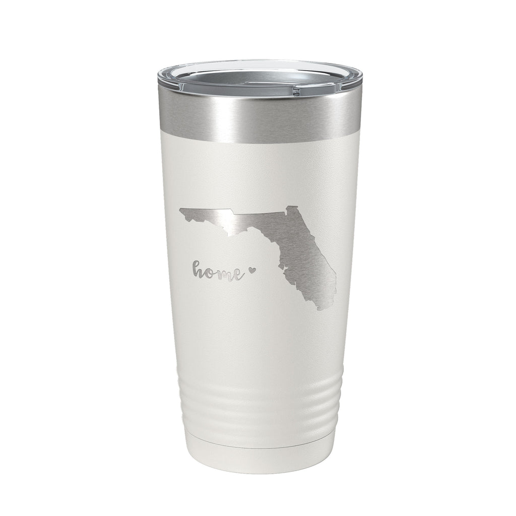 Florida Tumbler Home State Travel Mug Insulated Laser Engraved Map Coffee Cup 20 oz