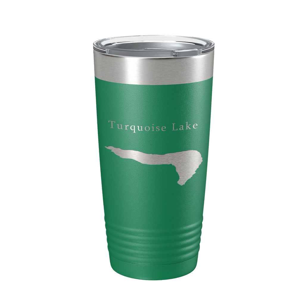 Turquoise Lake Map Tumbler Travel Mug Insulated Laser Engraved Coffee Cup Colorado 20 oz