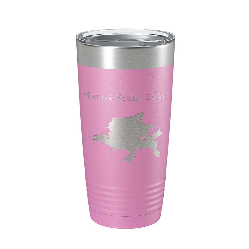 Harris Brake Lake Map Tumbler Travel Mug Insulated Laser Engraved Coffee Cup Arkansas 20 oz