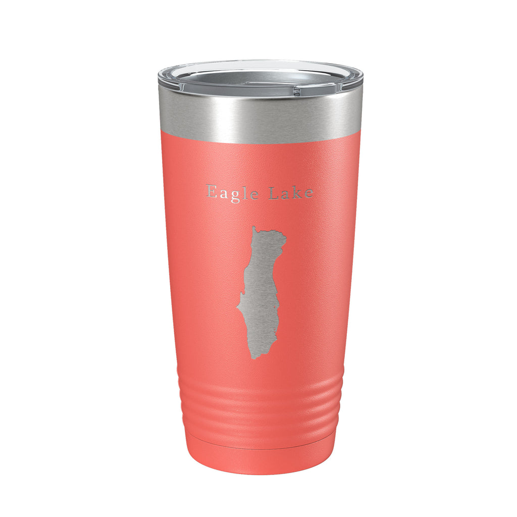Eagle Lake Map Tumbler Travel Mug Insulated Laser Engraved Coffee Cup Acadia Maine 20 oz