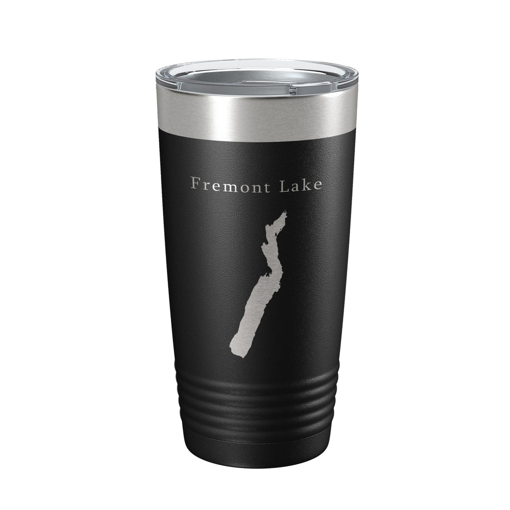 Fremont Lake Map Tumbler Travel Mug Insulated Laser Engraved Coffee Cup Wyoming 20 oz