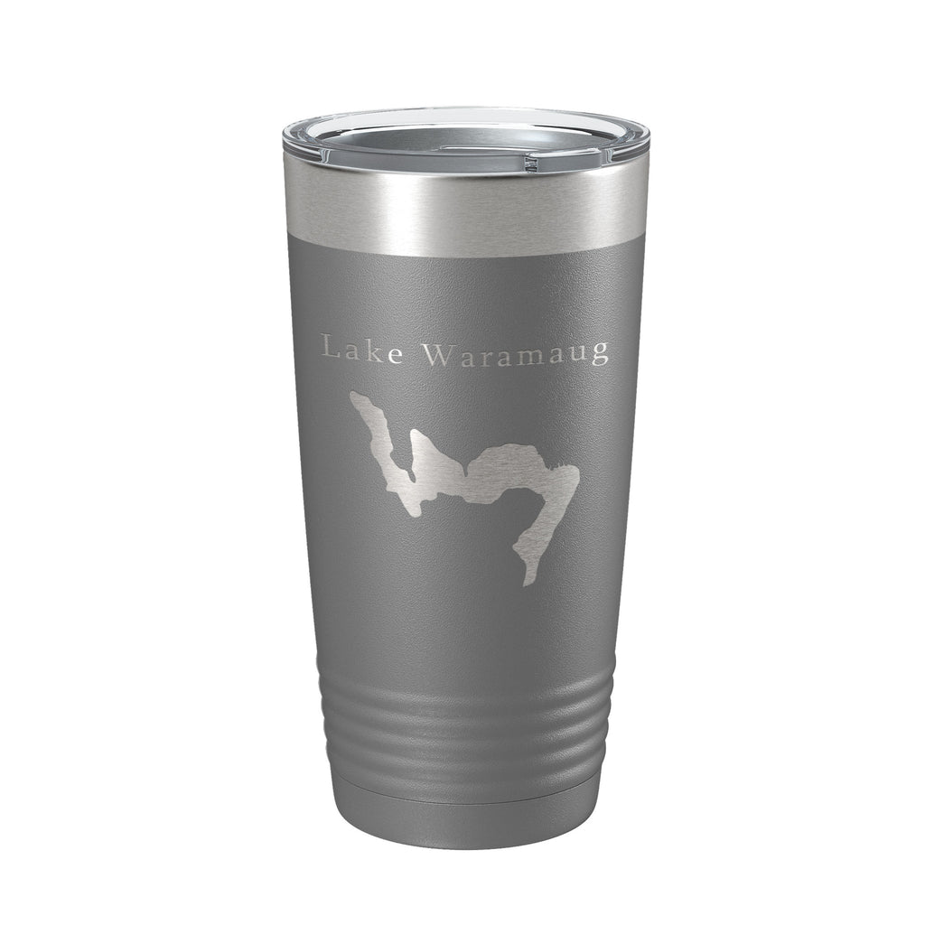 Lake Waramaug Map Tumbler Travel Mug Insulated Laser Engraved Coffee Cup Connecticut 20 oz