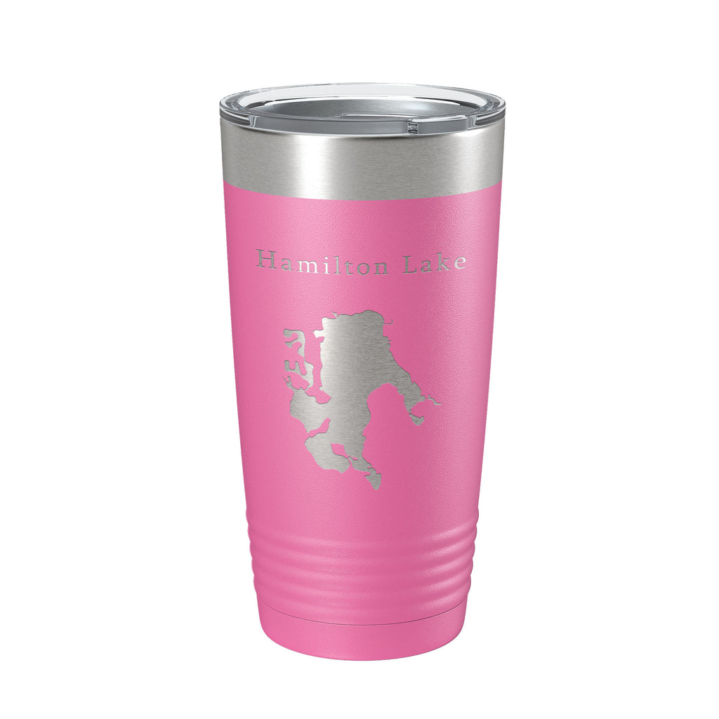 Hamilton Lake Map Tumbler Travel Mug Insulated Laser Engraved Coffee Cup Indiana 20 oz