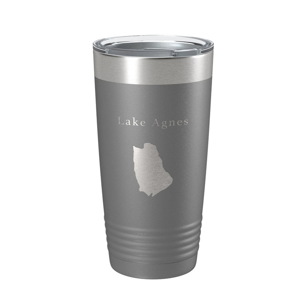 Lake Agnes Map Tumbler Travel Mug Insulated Laser Engraved Coffee Cup Colorado 20 oz