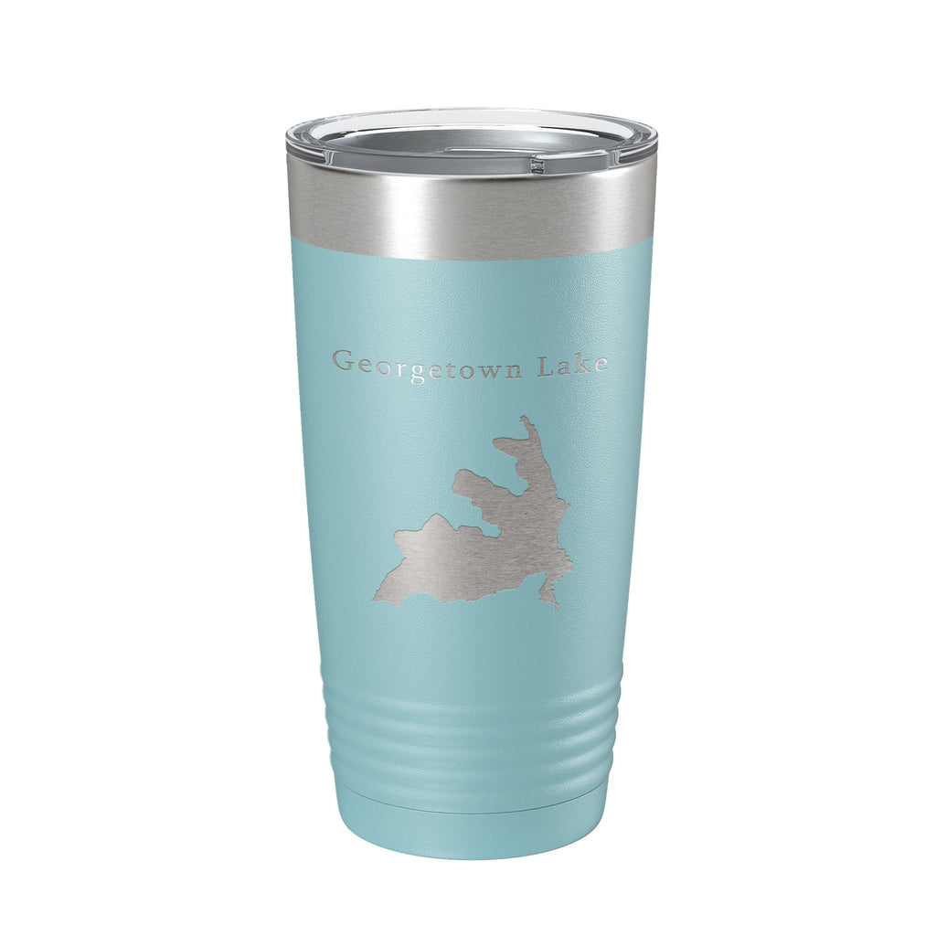 Georgetown Lake Map Tumbler Travel Mug Insulated Laser Engraved Coffee Cup Montana 20 oz