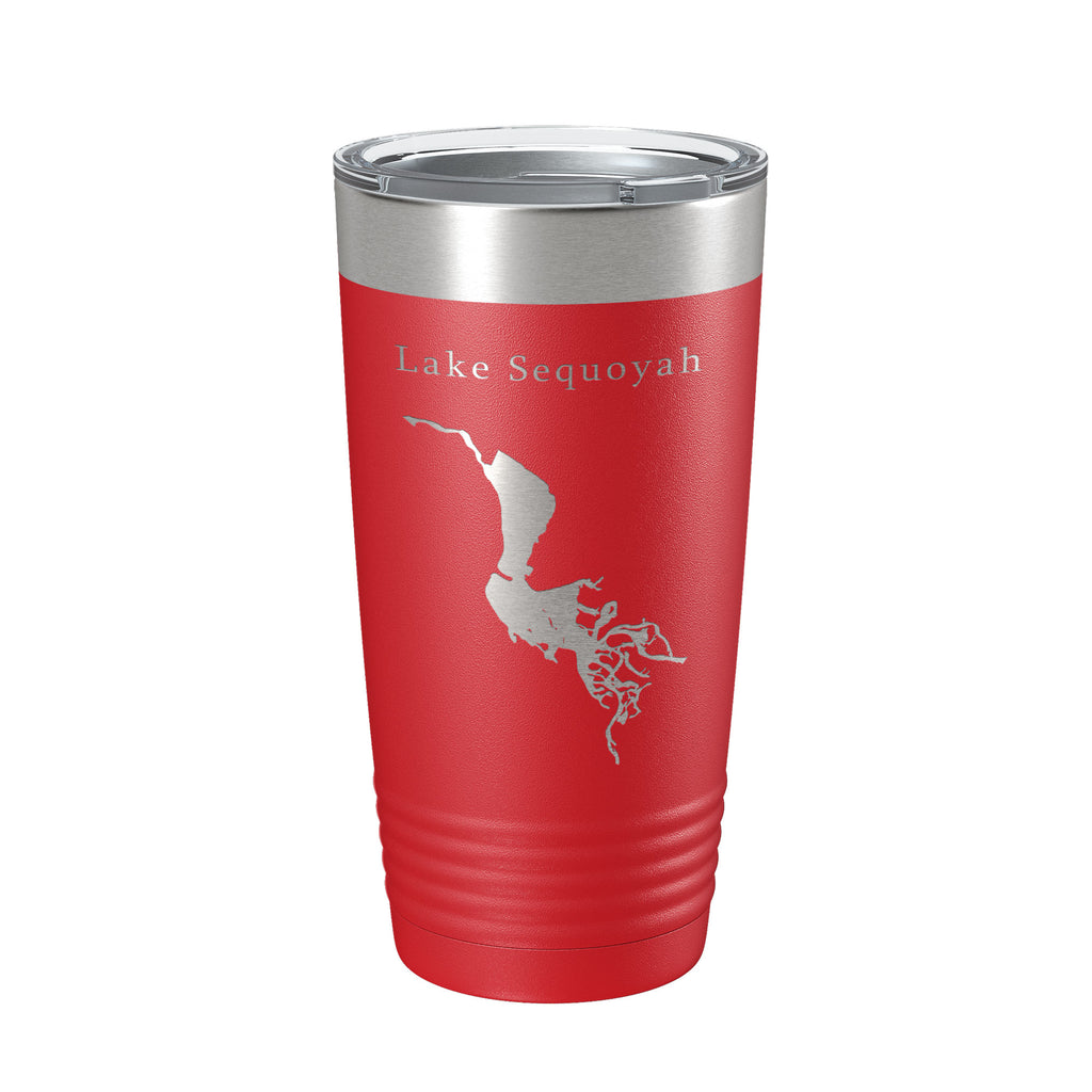 Lake Sequoyah Map Tumbler Travel Mug Insulated Laser Engraved Coffee Cup Arkansas 20 oz