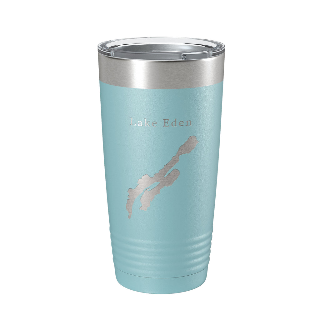 Lake Eden Map Tumbler Travel Mug Insulated Laser Engraved Coffee Cup Vermont 20 oz