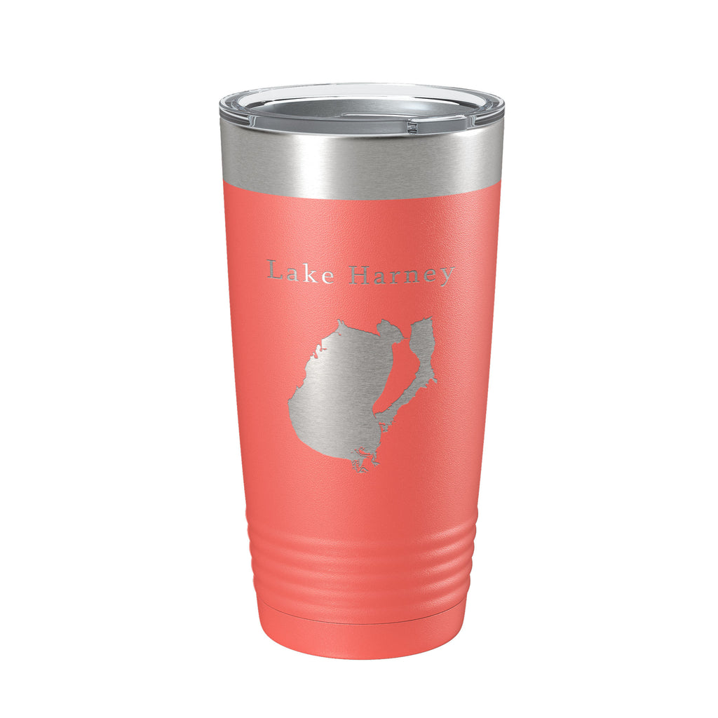 Lake Harney Map Tumbler Travel Mug Insulated Laser Engraved Coffee Cup Florida 20 oz