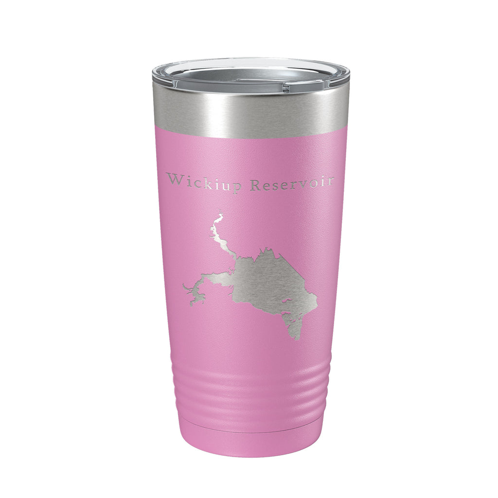Wickiup Reservoir Tumbler Lake Map Travel Mug Insulated Laser Engraved Coffee Cup Oregon 20 oz