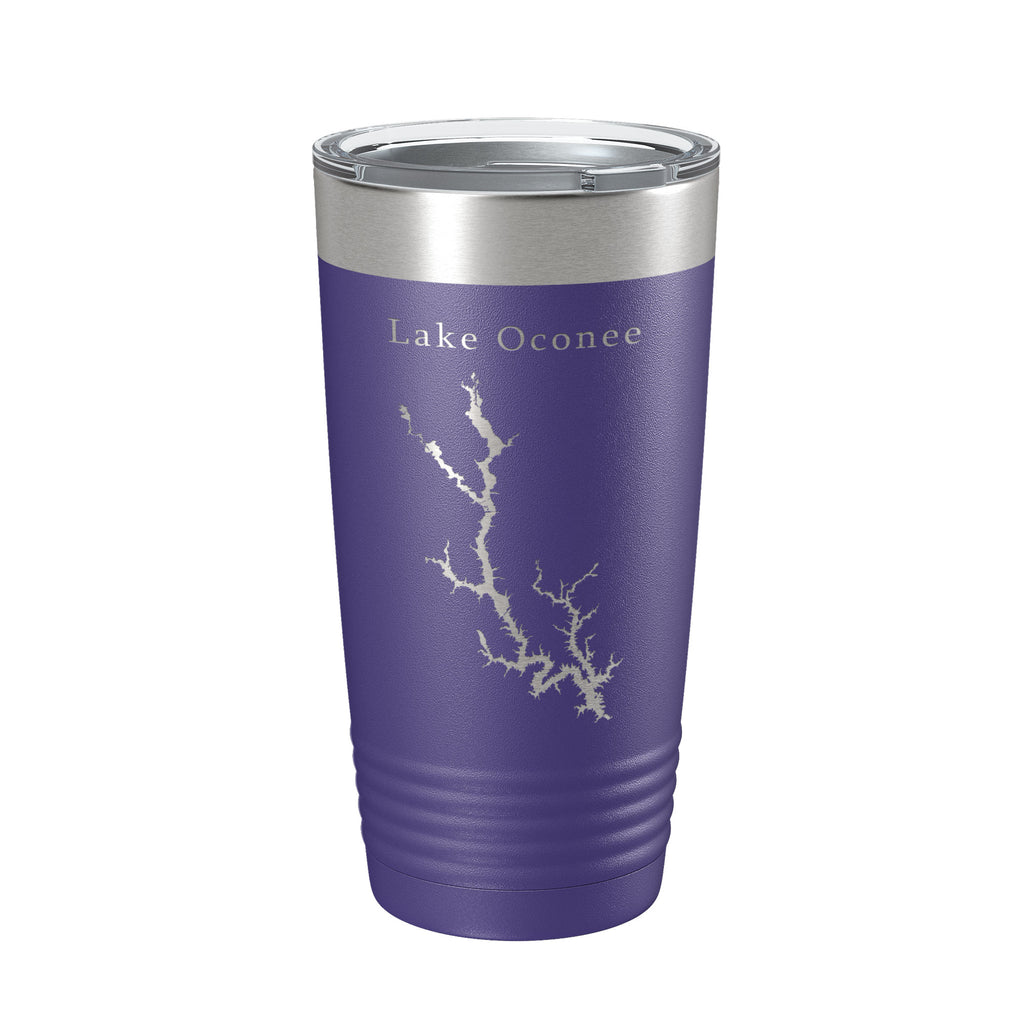 Lake Oconee Map Tumbler Travel Mug Insulated Laser Engraved Coffee Cup Georgia 20 oz