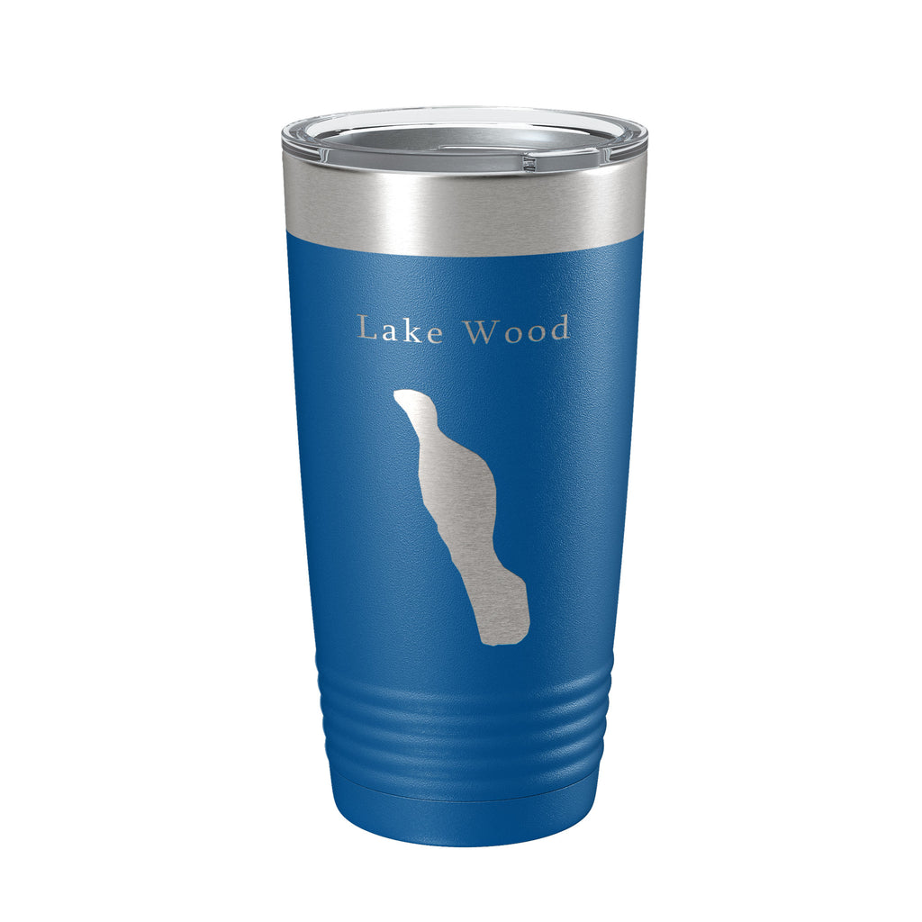 Lake Wood Map Tumbler Travel Mug Insulated Laser Engraved Coffee Cup Acadia Maine 20 oz