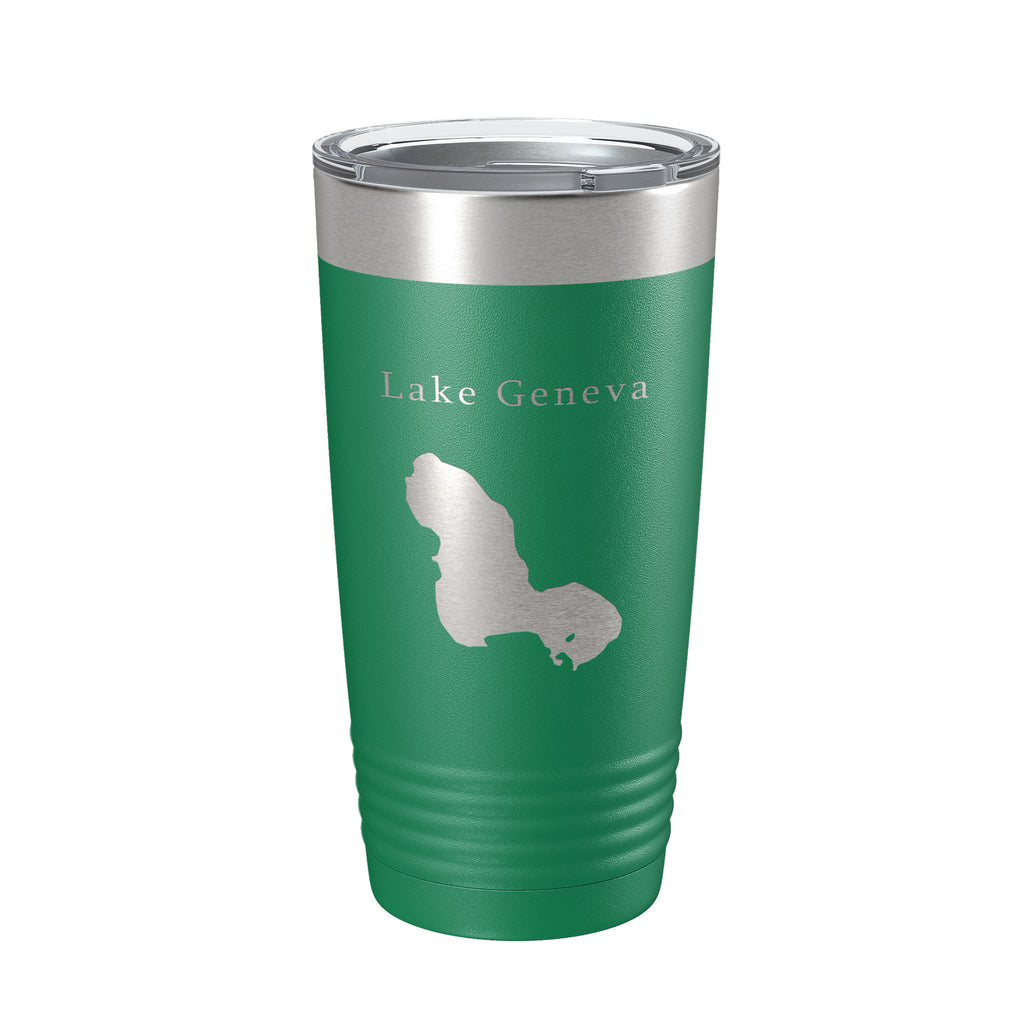 Lake Geneva Map Tumbler Travel Mug Insulated Laser Engraved Coffee Cup Florida 20 oz