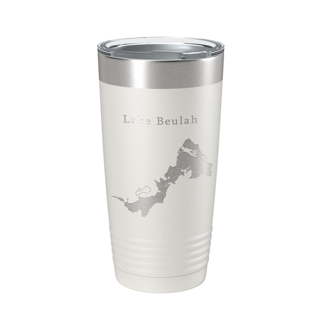 Lake Beulah Map Tumbler Travel Mug Insulated Laser Engraved Coffee Cup Wisconsin 20 oz
