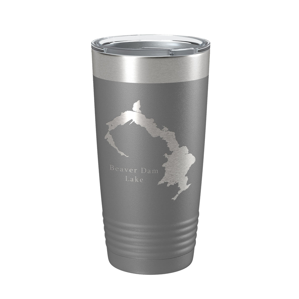 Beaver Dam Lake Map Tumbler Travel Mug Insulated Laser Engraved Coffee Cup Wisconsin 20 oz