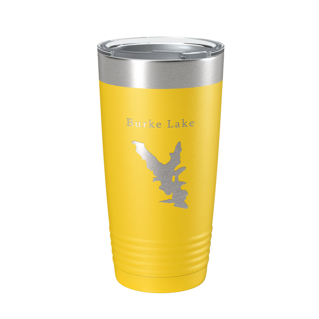 Burke Lake Map Tumbler Travel Mug Insulated Laser Engraved Coffee Cup Virginia 20 oz