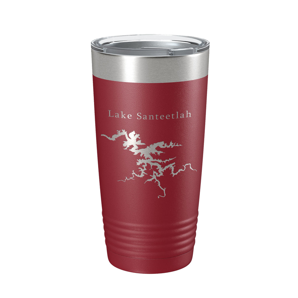 Lake Santeetlah Map Tumbler Travel Mug Insulated Laser Engraved Coffee Cup North Carolina 20 oz