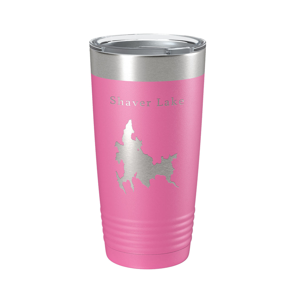 Shaver Lake Map Tumbler Travel Mug Insulated Laser Engraved Coffee Cup California 20 oz