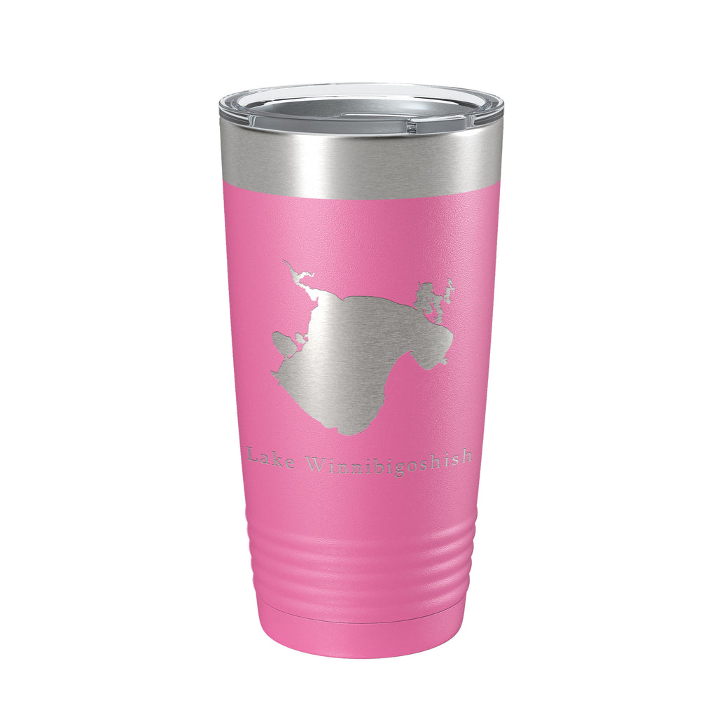 Lake Winnibigoshish Map Tumbler Travel Mug Insulated Laser Engraved Coffee Cup Minnesota 20 oz