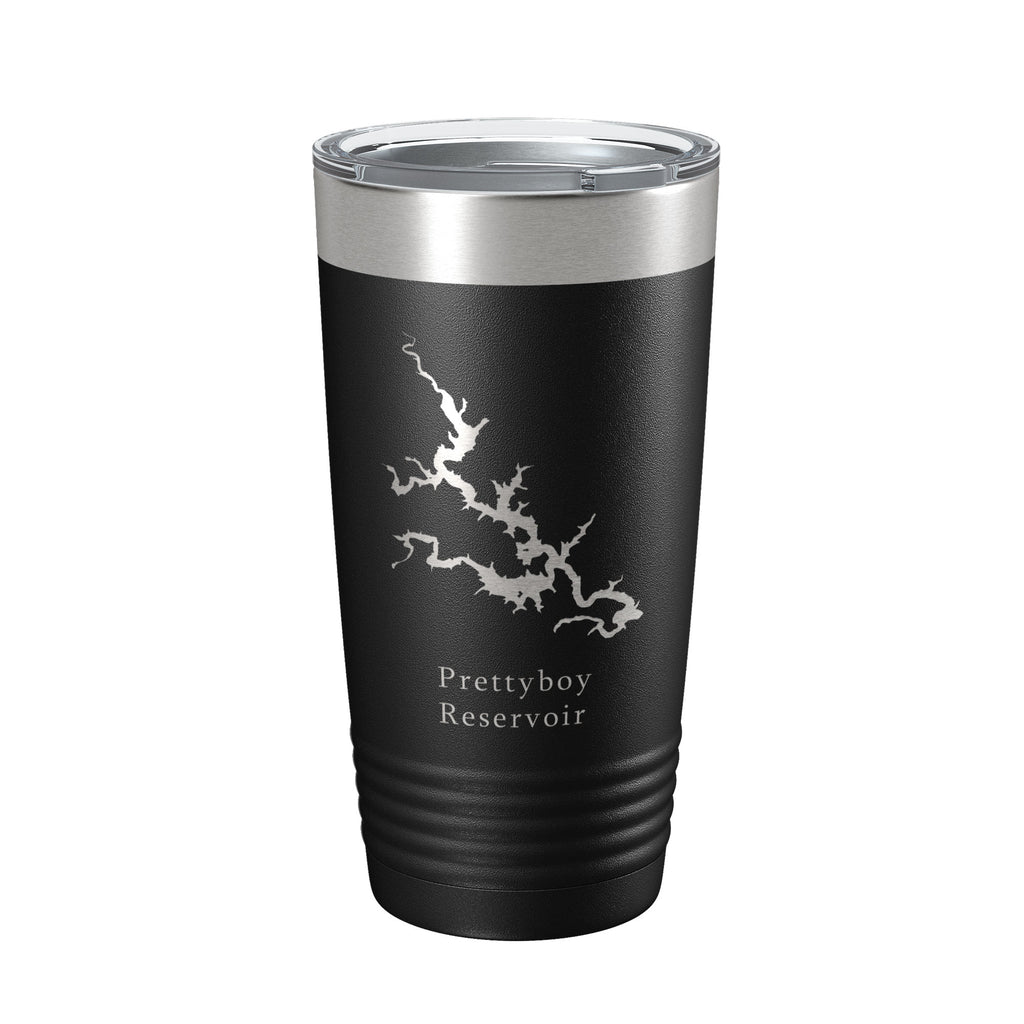 Prettyboy Reservoir Tumbler Lake Map Travel Mug Insulated Laser Engraved Coffee Cup Maryland 20 oz